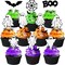 40-Pack Ghost Cupcake Toppers – Spooky & Cute Halloween Party Decorations with 10 Unique Designs for Ghost-Themed Birthdays, Baby Showers & Dessert Tables